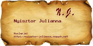 Nyisztor Julianna névjegykártya