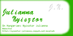 julianna nyisztor business card